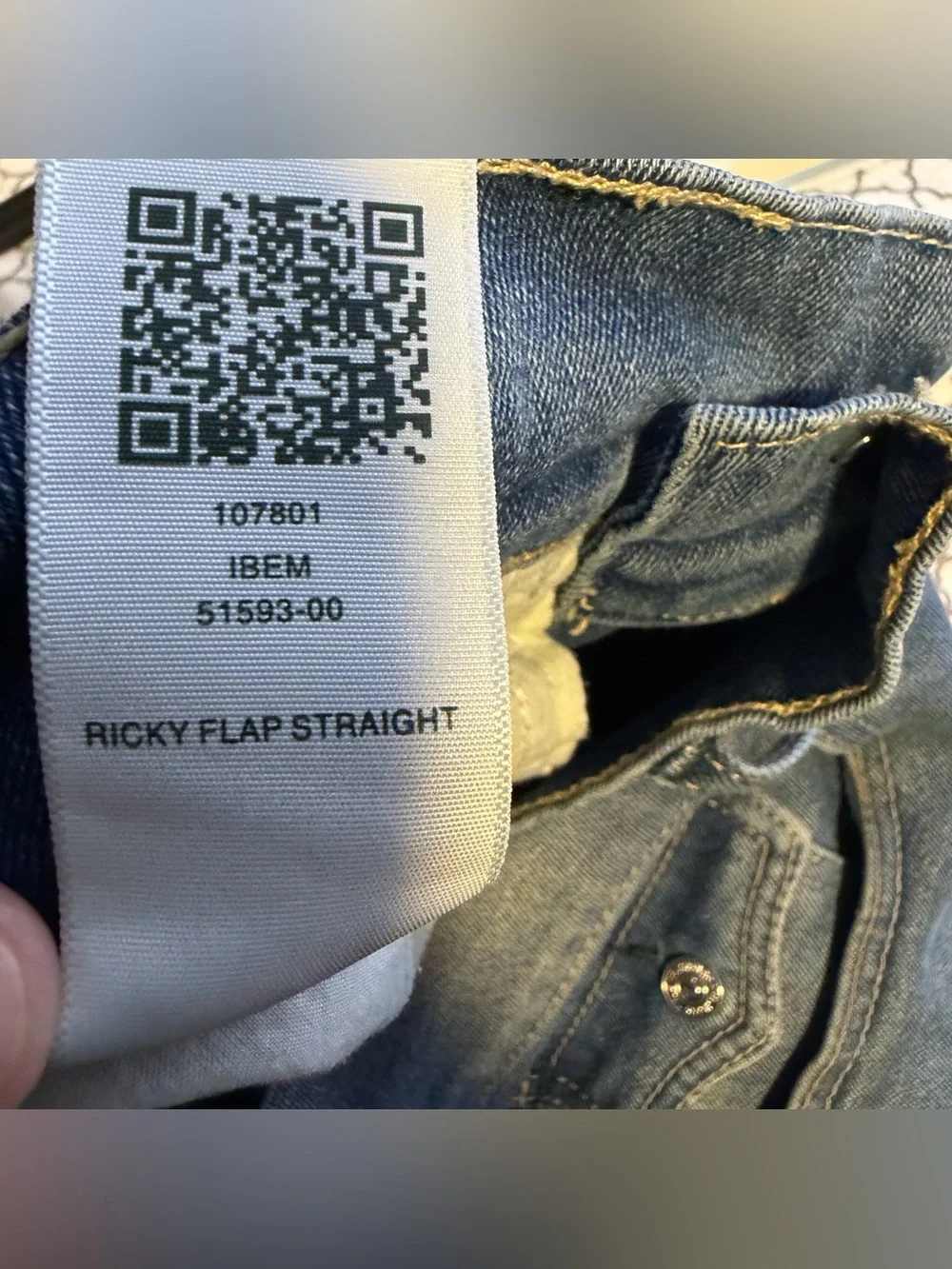 True Religion Ricky Relaxed Straight Jeans Flap Pocket Size 34